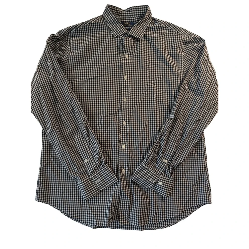 Polo Ralph Lauren Men's‎ Gingham Check button down shirt XXL slim fit Classic
